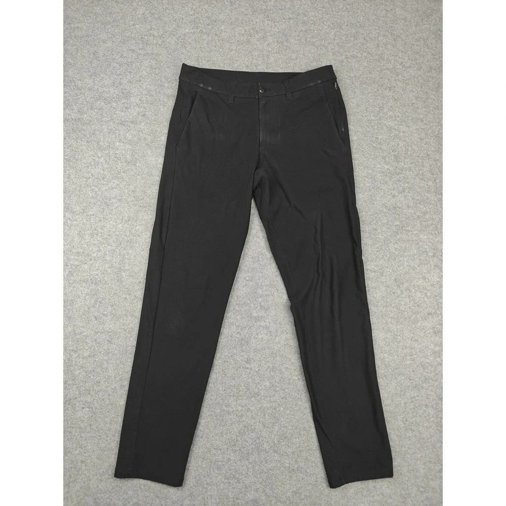 Lululemon Pants Mens 31 Black Slim Fit Stretch Chino Tech Casual Travel Tapered